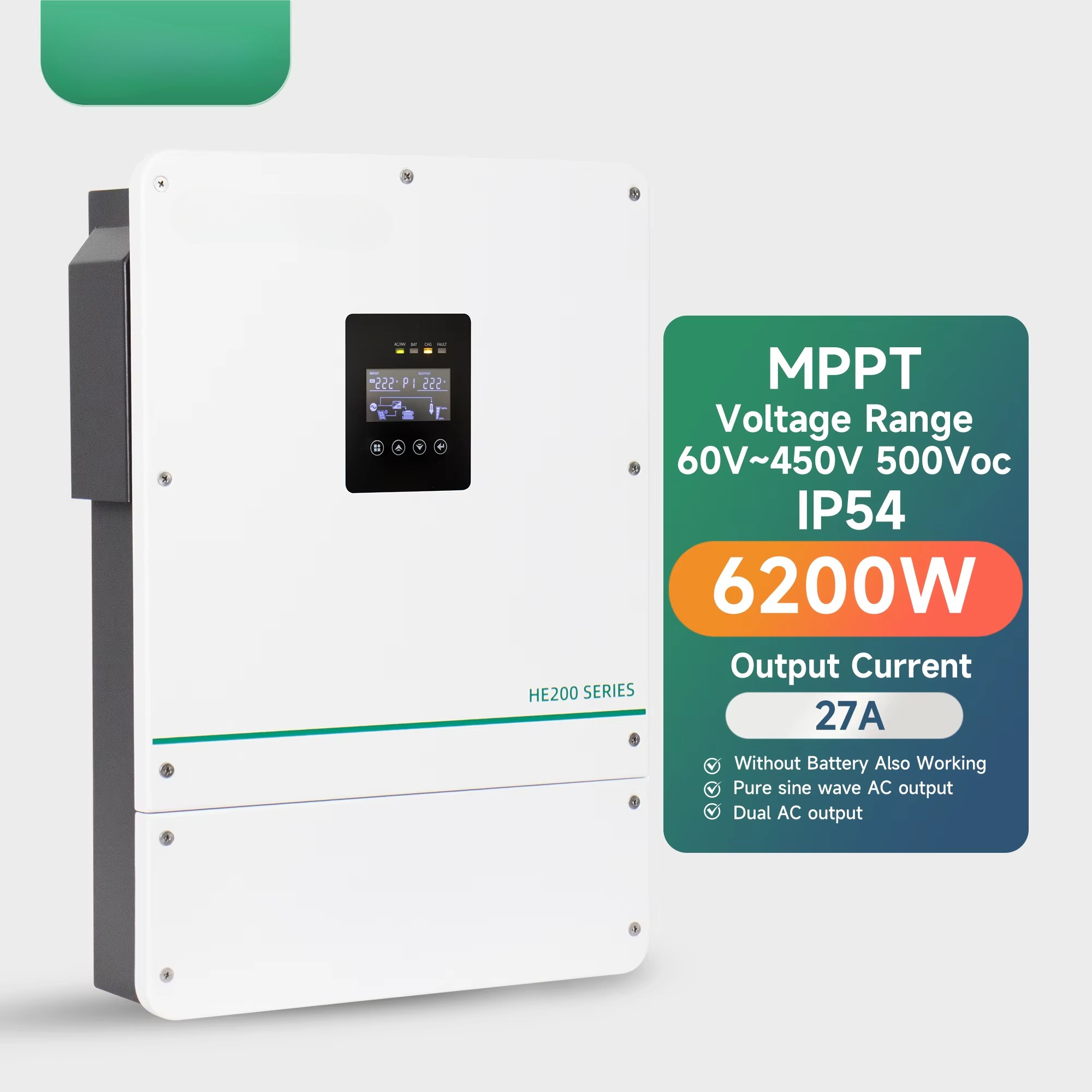 Hybrid Solar Inverter - Smart 6kW 48V Built-in MPPT Pure