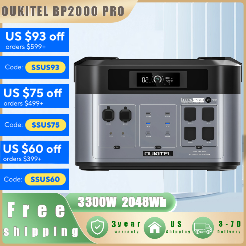 Lifepo4 Battery Pack - OUKITEL BP2000 PRO Portable Power Station