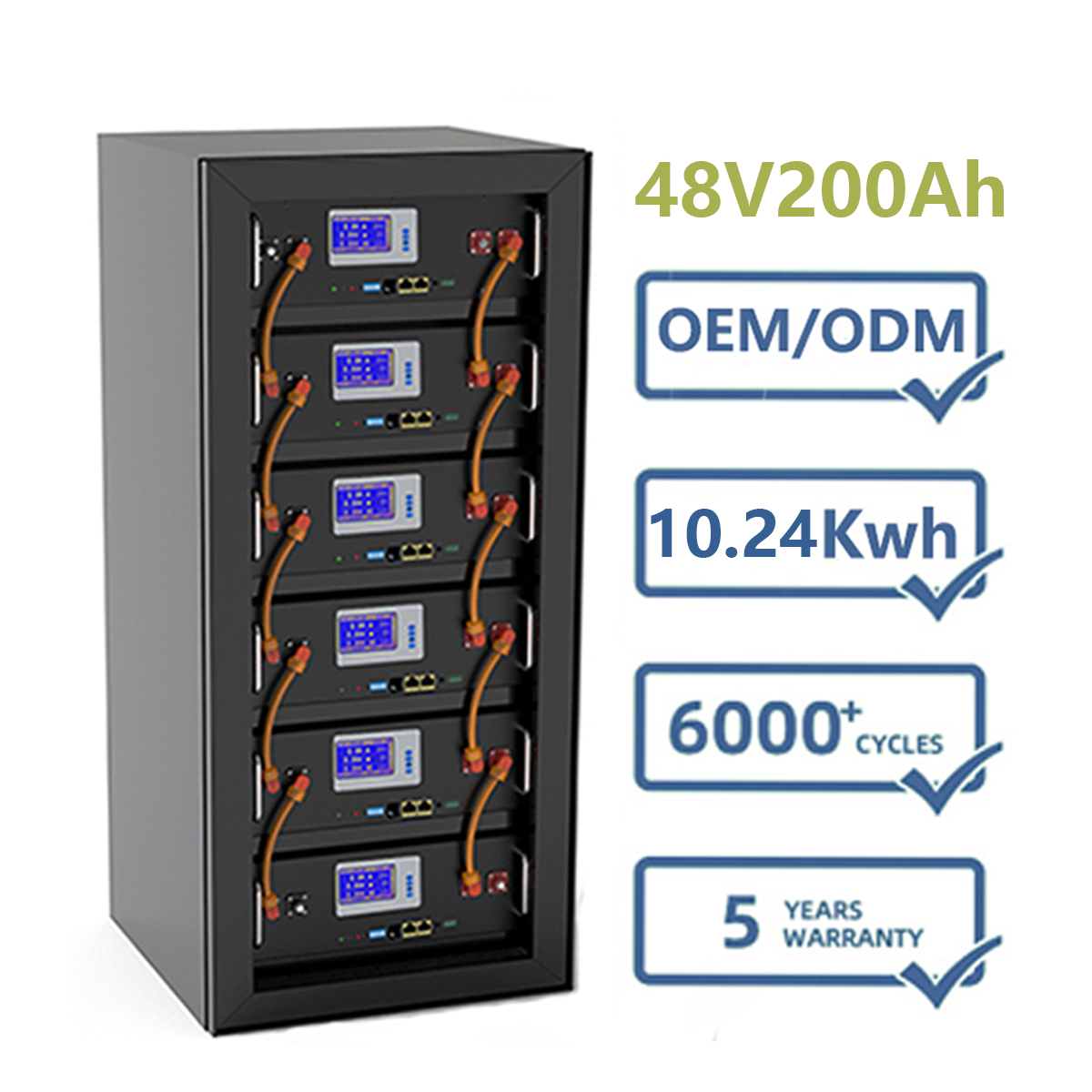 Lifepo4 Battery Pack - 6000+ Cycles 10Kwh Solar Rhargeable Inverter