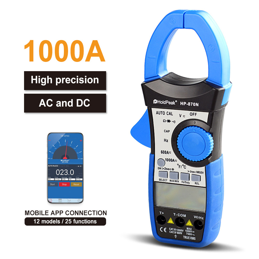 Battery Monitor Coulometer - Portable Auto Cal Clamp Multimeter 1000A