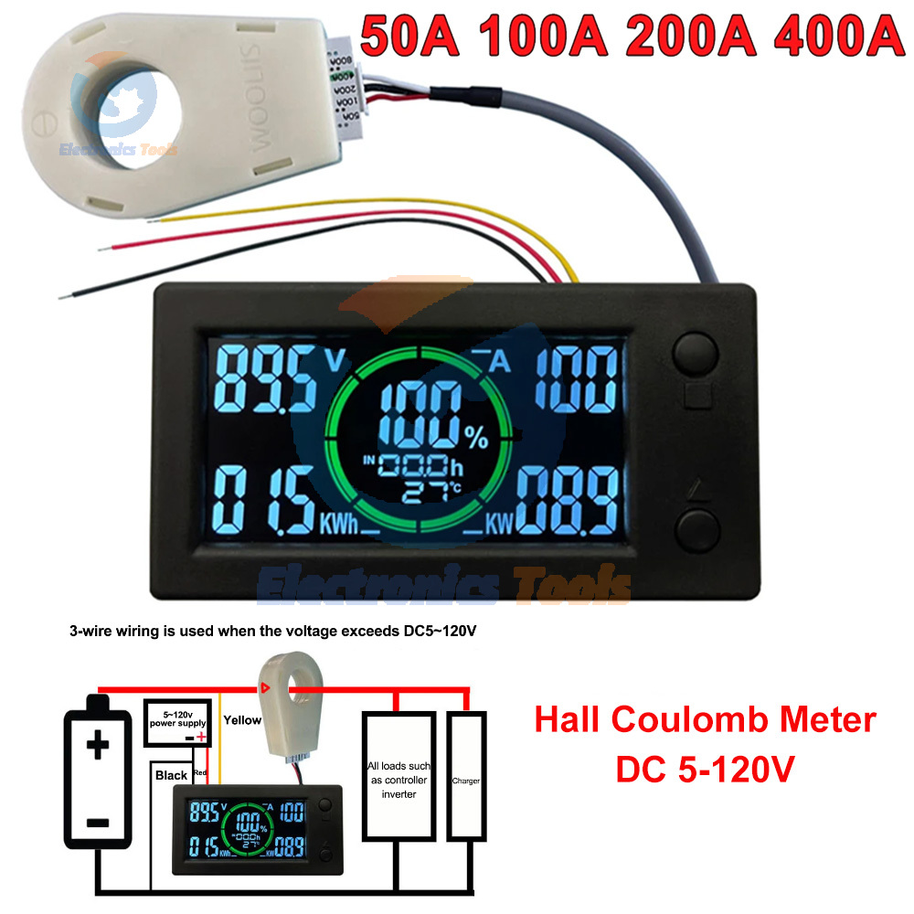 Battery Monitor DC 5-120V 50A  – Battery Monitor Coulometer Bewertung und Preis