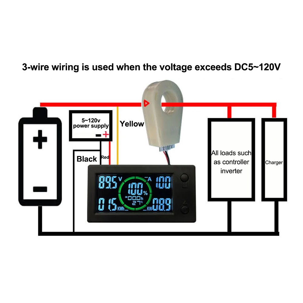 Battery Monitor DC 5-120V 50A  – Battery Monitor Coulometer Bewertung und Preis