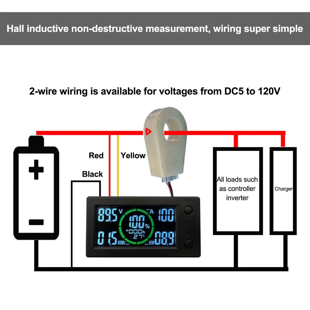 Battery Monitor DC 5-120V 50A  – Battery Monitor Coulometer Bewertung und Preis