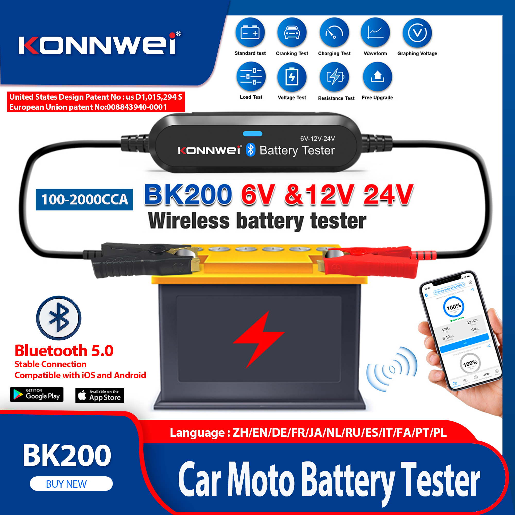 2026 KONNWEI BK200 Bluetooth 5 – Battery Monitor Coulometer Bewertung und Preis