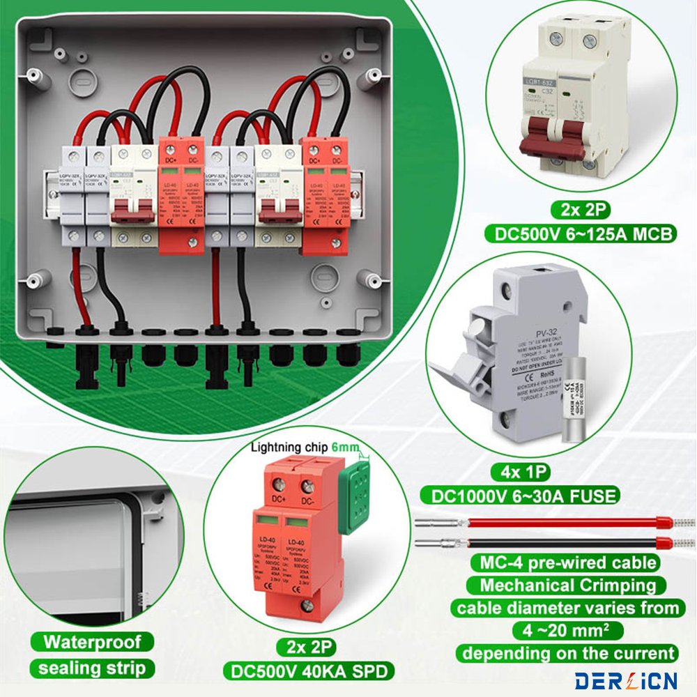 PV Combiner Box DC Solar 500V  – Solar Combiner Box Bewertung und Preis