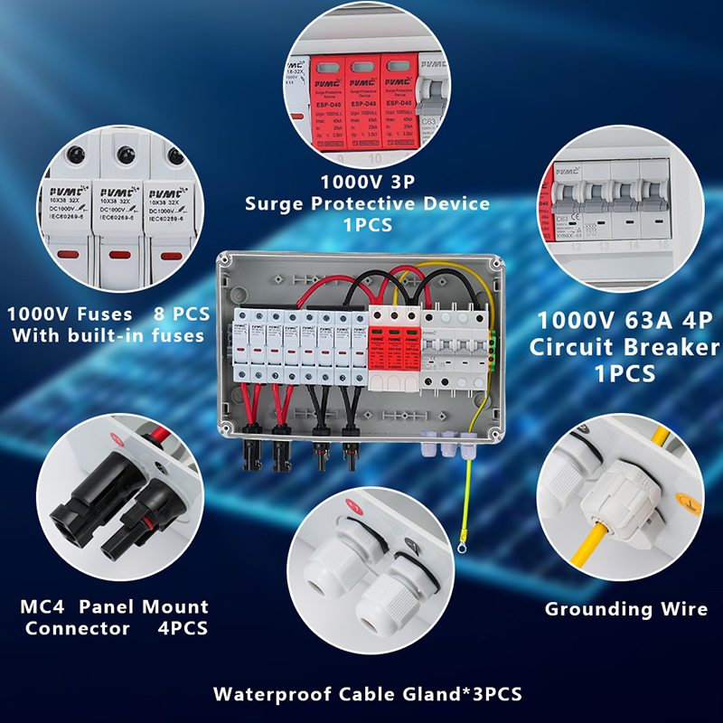 HT 4 in 1 out DC1000V Solar ph – Solar Combiner Box Bewertung und Preis