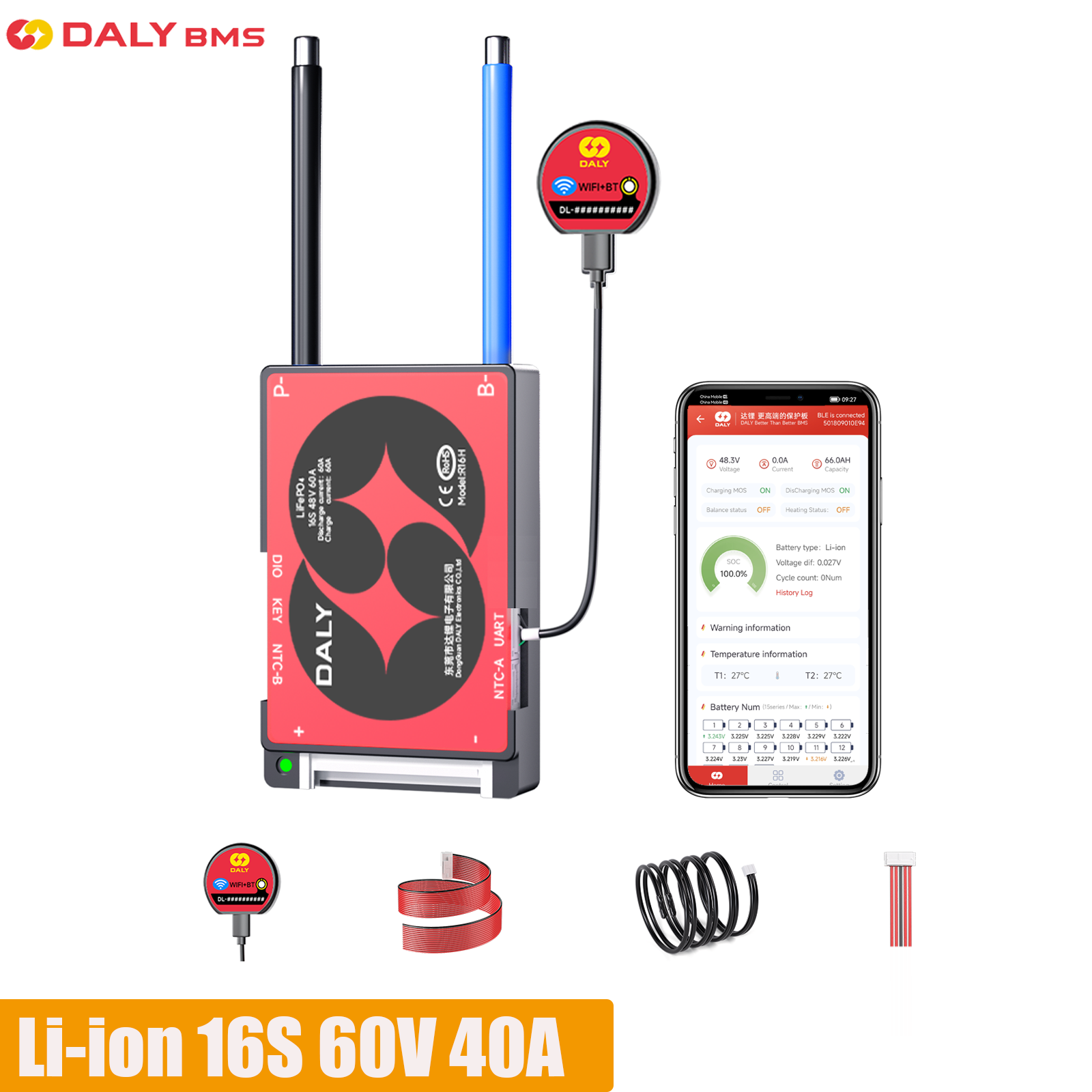 DALY Smart BMS 16S 60V 40A Li- – Lifepo4 Battery Pack Bewertung und Preis