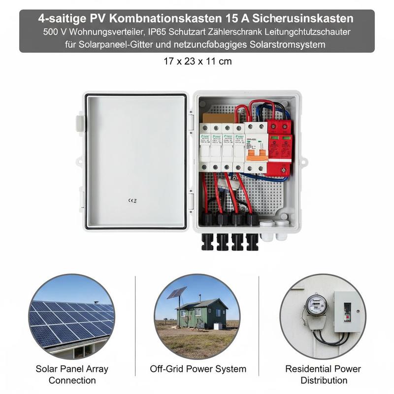 4-wire PV combination box, 15  – Solar Combiner Box Bewertung und Preis